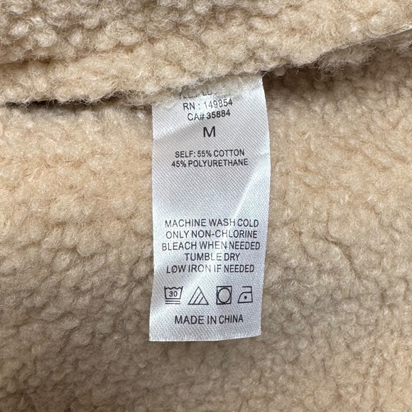 Sage The Label | Anthropologie | Bowie Jacket | M | Camel | Faux Shearling Moto - Picture 13 of 15